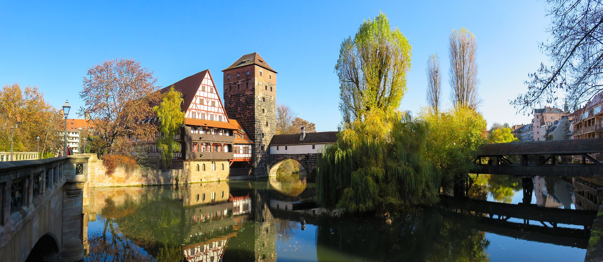 Vue pittoresque de Nuremberg en automne.